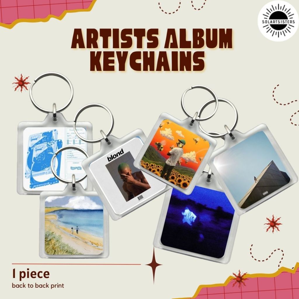 Album Cover Artist Pop Band Punk Rock Alt Pop square album keychains decor anik anik