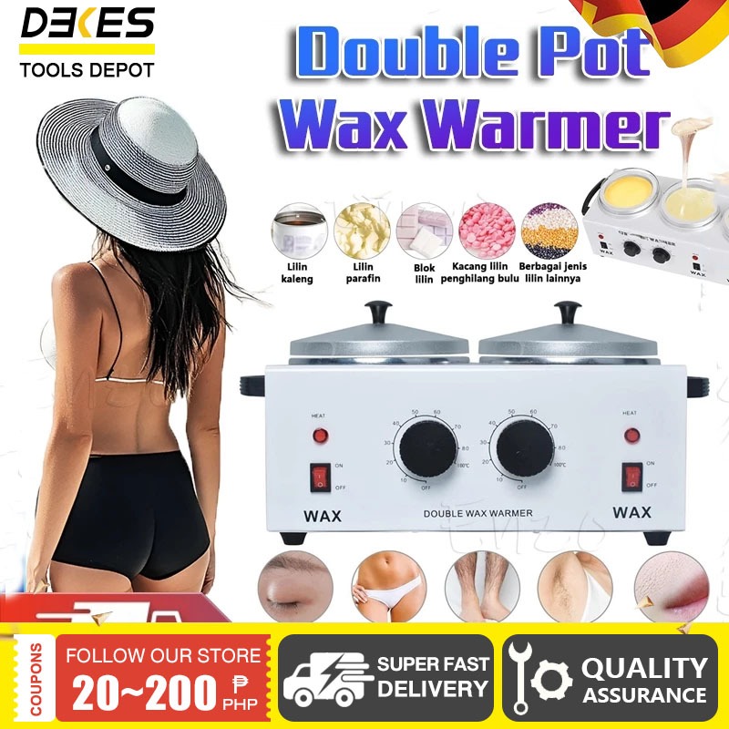 Waxing Machine Double Wax Pot For Hair Removal Professional Paraffin Wax Heater DIY Chocolate Heater