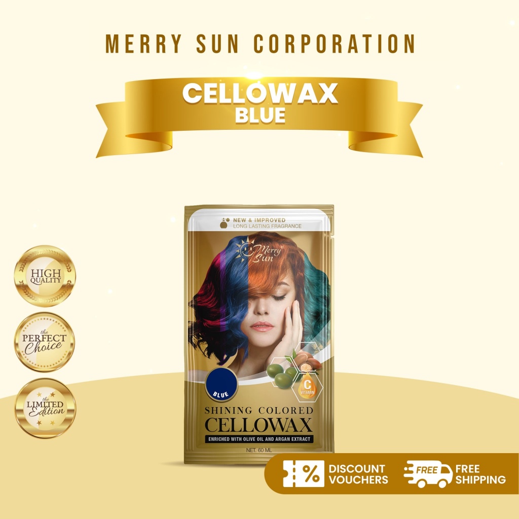 [FDA APPROVED][CELLOWAX] MERRYSUN TEMPORARY HAIR COLOR - BLUE