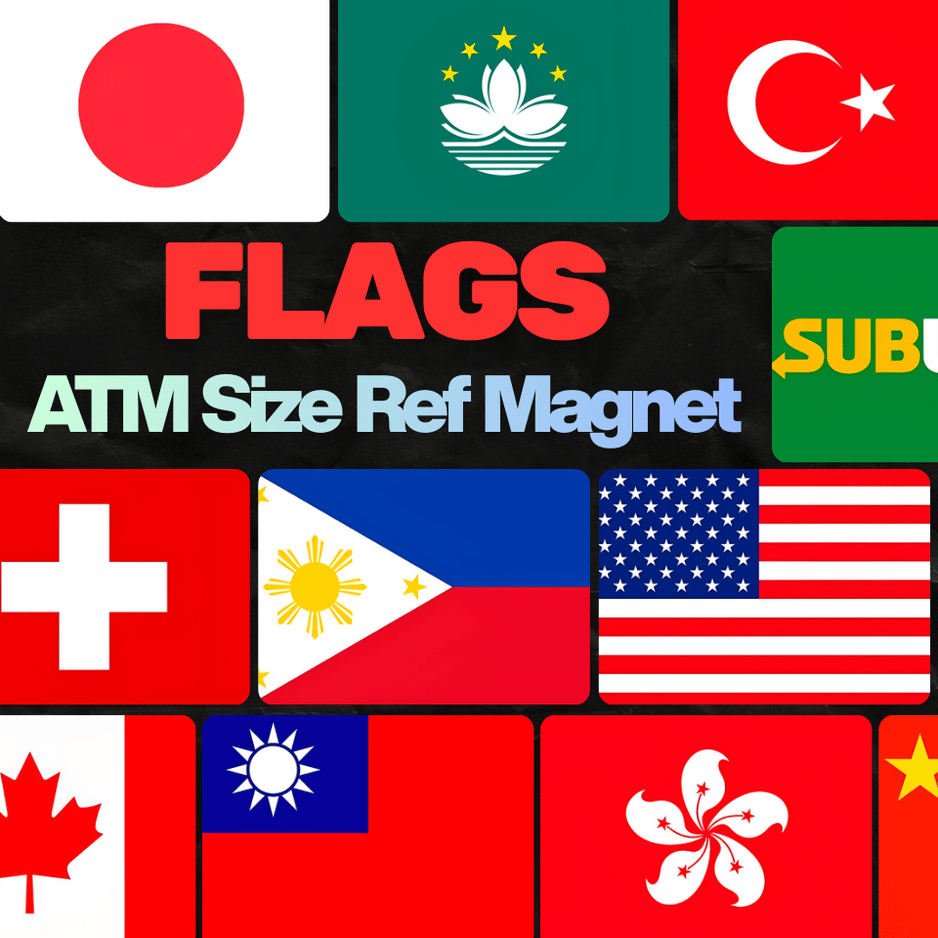 FLAGS Ref Magnet | Travel Souvenir ATM Size