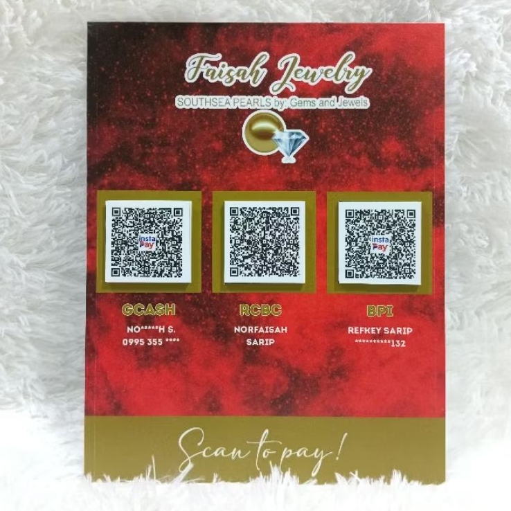 Customized GCASH QR Code 3mm sintra board Embossed QR with STAND