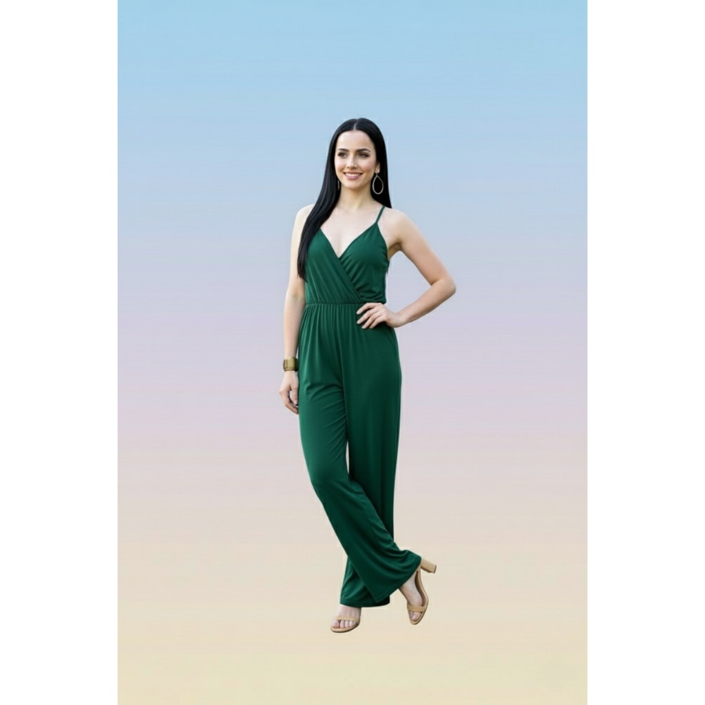 ( MARC J CLOTHING ) CARLY JUMPSUIT -1 SIZE ONLY- CAN FIT SMALL UPTO LARGE- COTTON SPANDEX Jumpsuit Woman