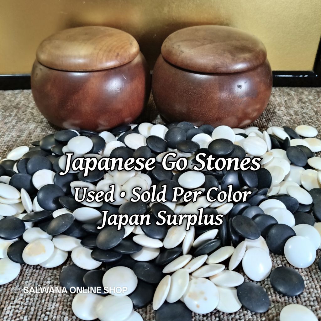 JAPANESE GO STONES (USED) • SOLD PER COLOR • JAPAN SURPLUS • GAME BOARD STONES