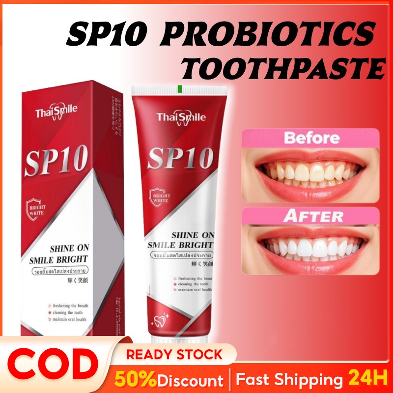 ThaiSmile Toothpaste SP10 Whitening Toothpaste Cleaning Removes Stains Freshen Breath Teeth Tooth