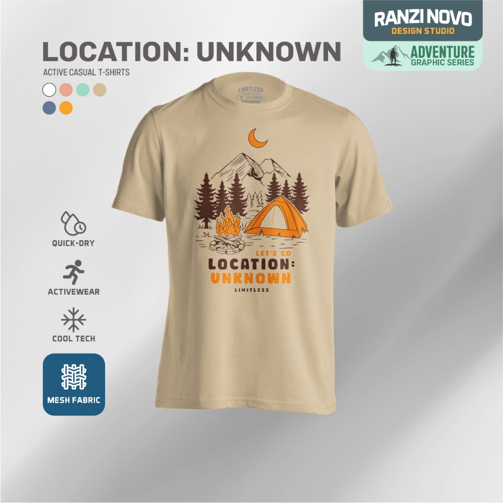 Location Unknown - Drifit T-Shirt Activewear Outdoor Adventure Cycling Hiking Trekking X-Dry Shirt