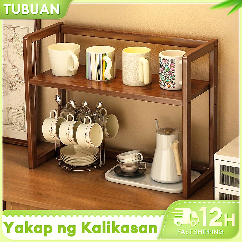 Bamboo Desktop Storage Rack Organizer Desktop Bookshelf Computer Desk Rack For Bedroom Space Saving
