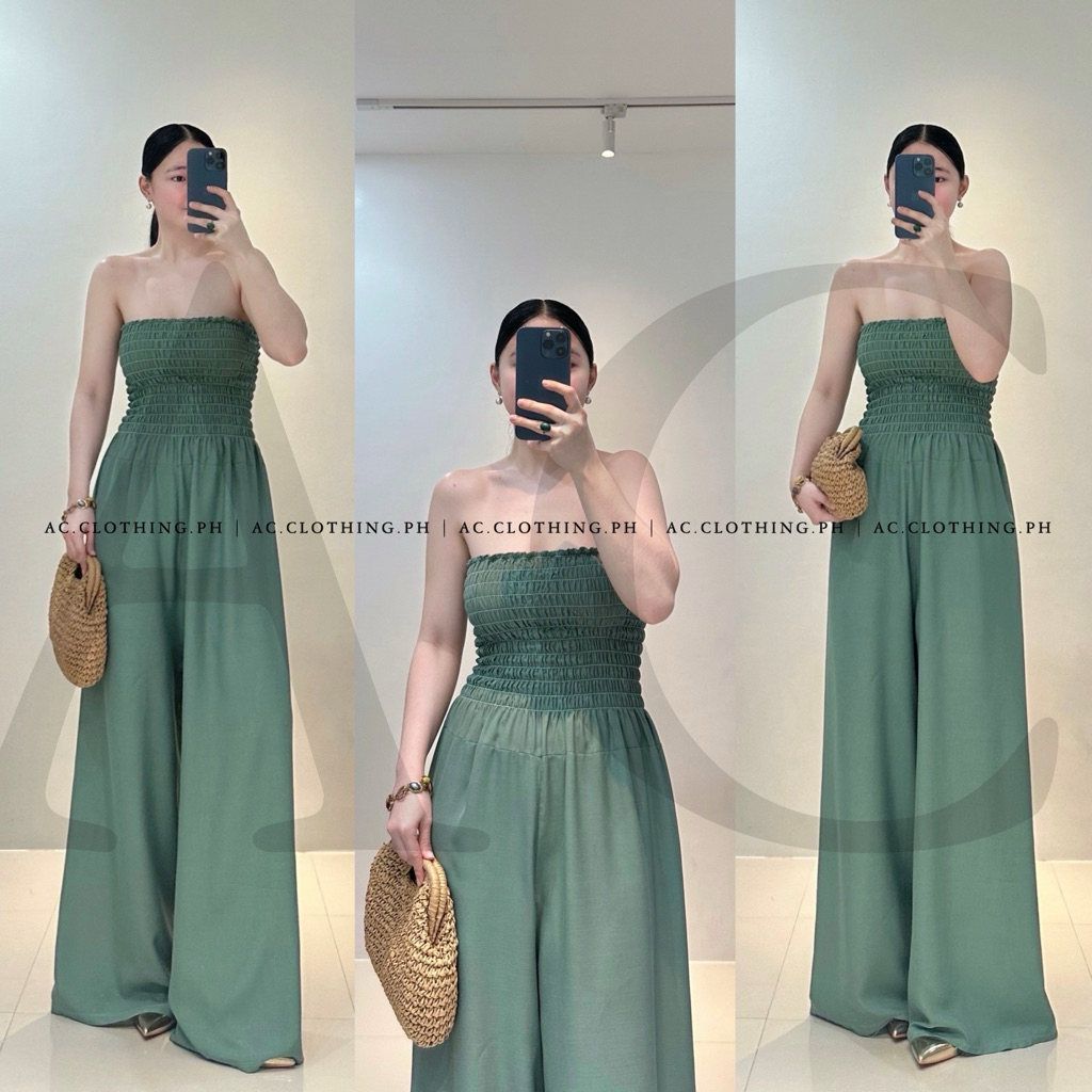 OLIVIA TUBE SMOCKING JUMPSUIT Jumpsuit Woman