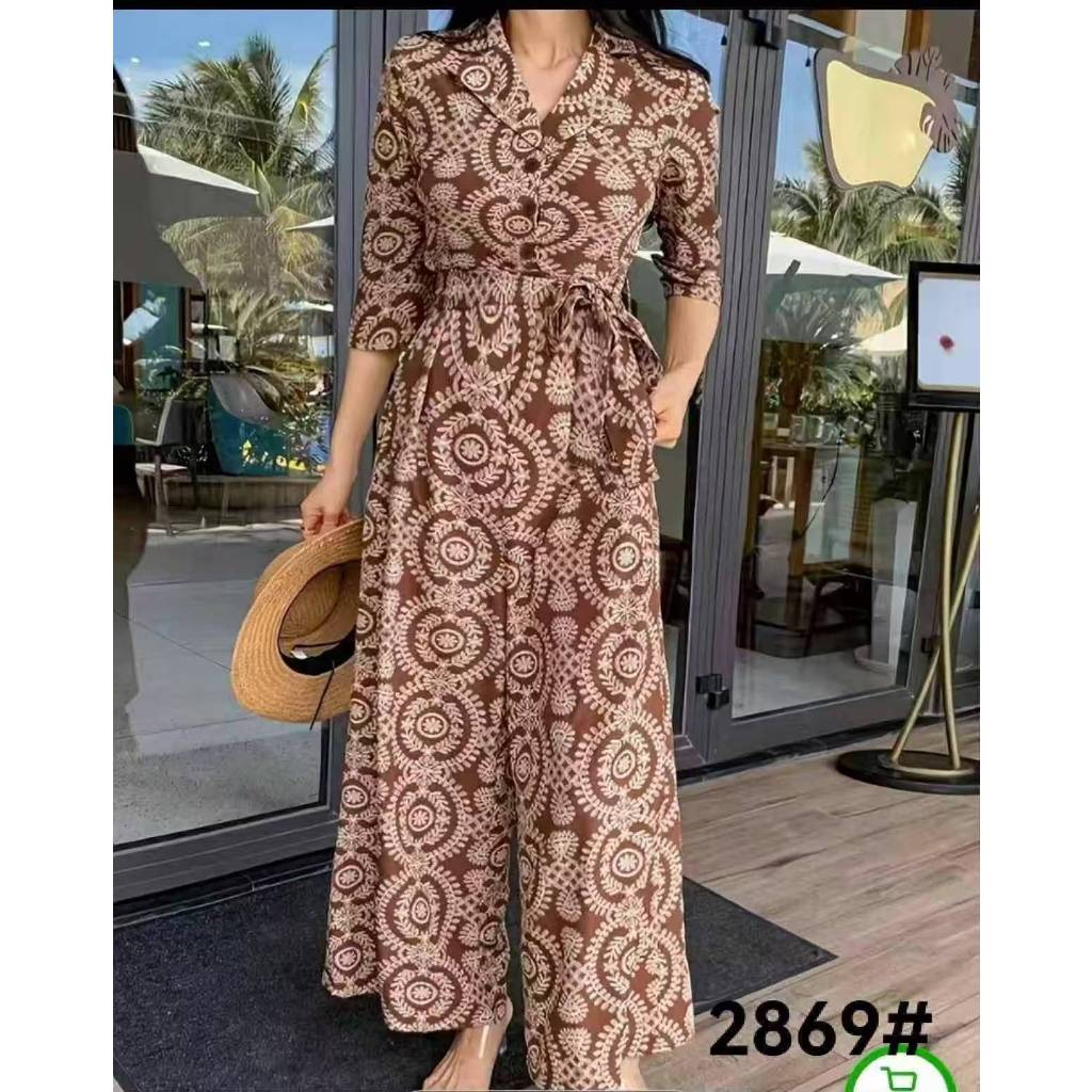 Plus Floral Print Fashion Jumpsuit Fit To XL