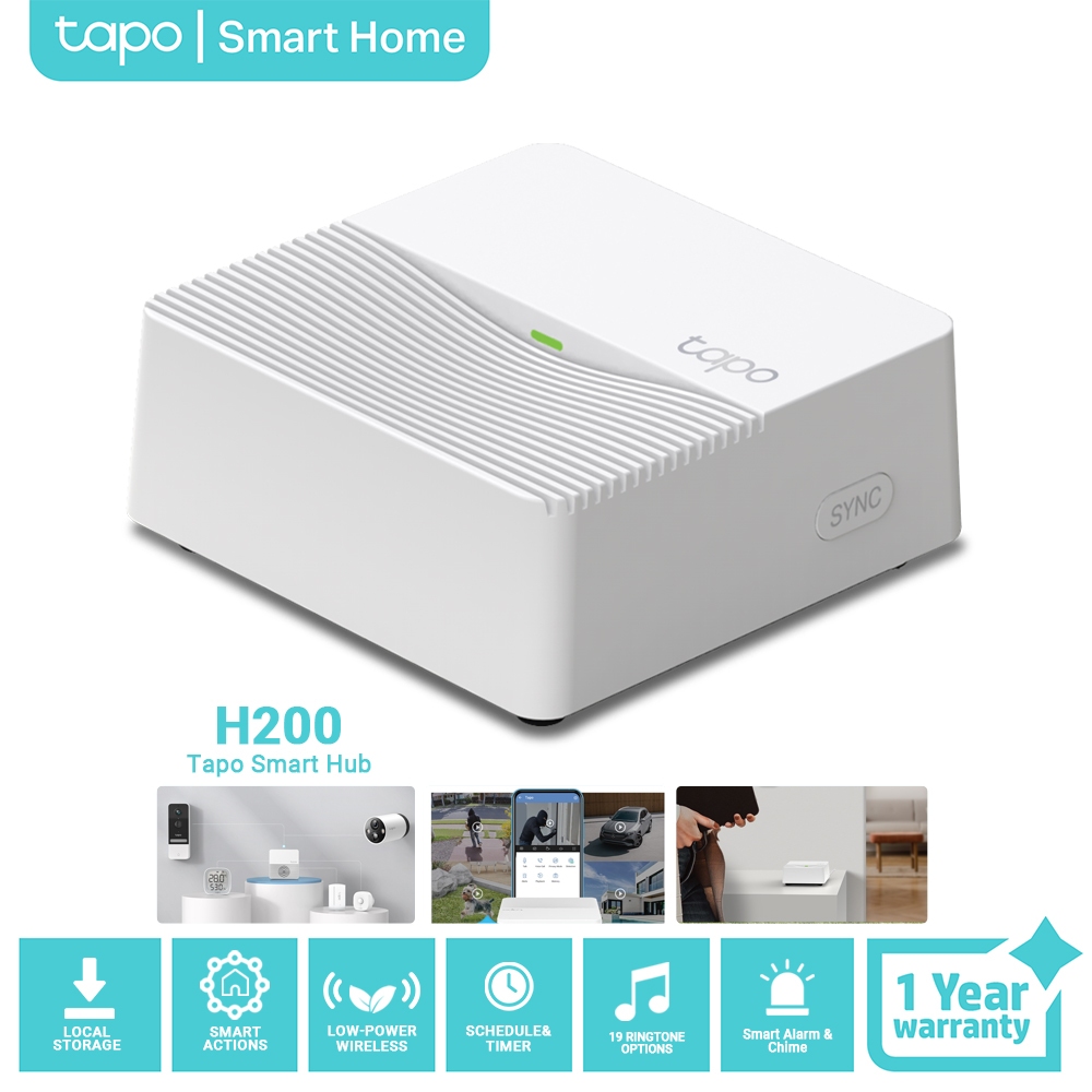 TP-Link Tapo H200 Smart Hub with Built-In Chime Connect up to 64 Smart + 4 Camera Devices
