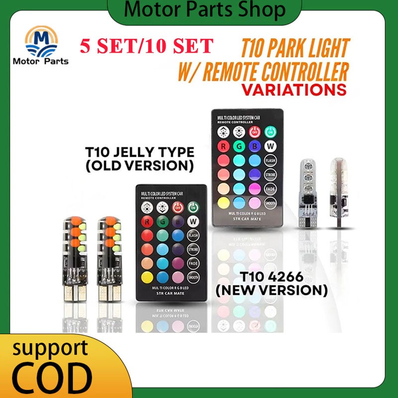 5 set 10set 20 set T10 PARK LIGHT LED BULB WITH REMOTE FOR MOTORCYCLE / CAR