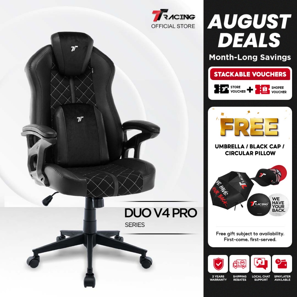 TTRacing Duo V3 Duo V4 Pro Gaming Chair Ergonomic Home Office Chair - 2 Years Official Warranty