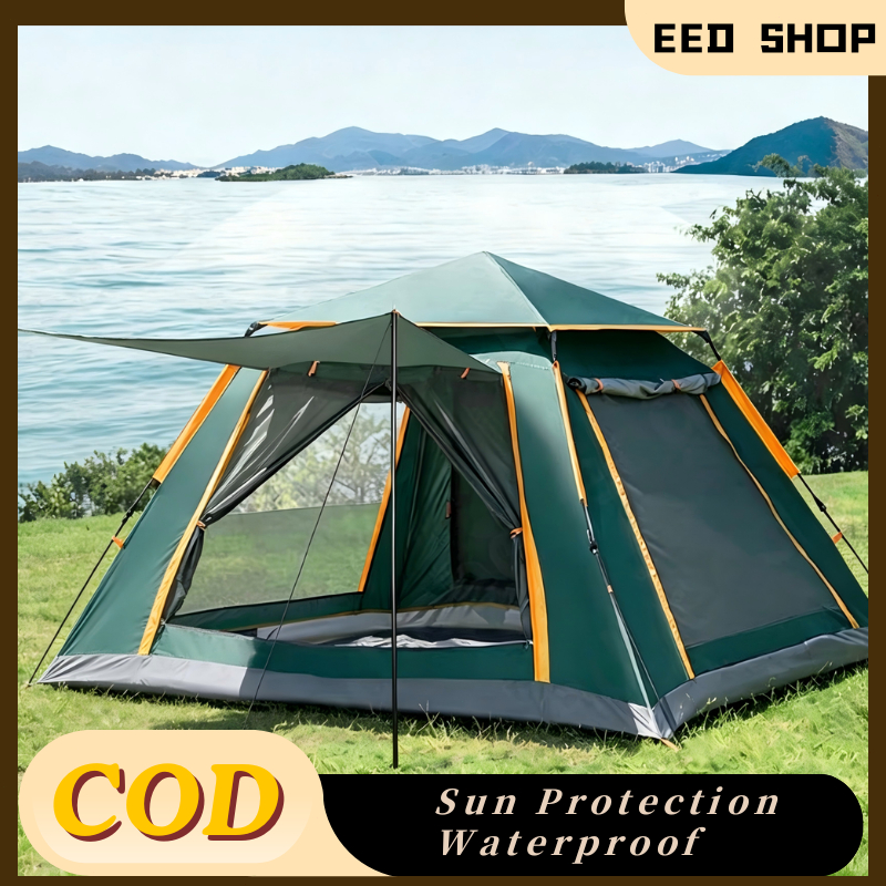 Automatic Tent 4-6 People Sun Protection Waterproof Camping Tent Portable Family Tent with Yard