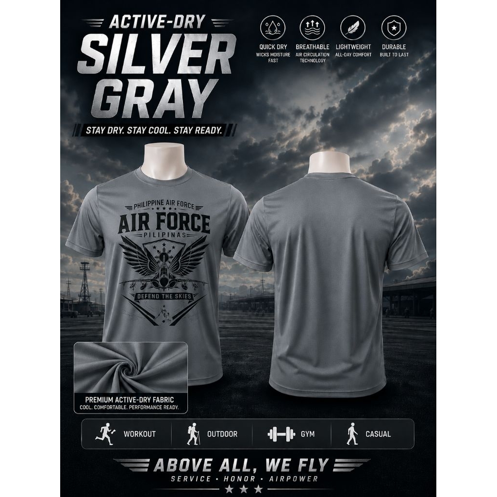 PAF - Defend the Skies - Aviation Inspired Active-Dry Shirt | Quick Dry Dri-Fit Shirt