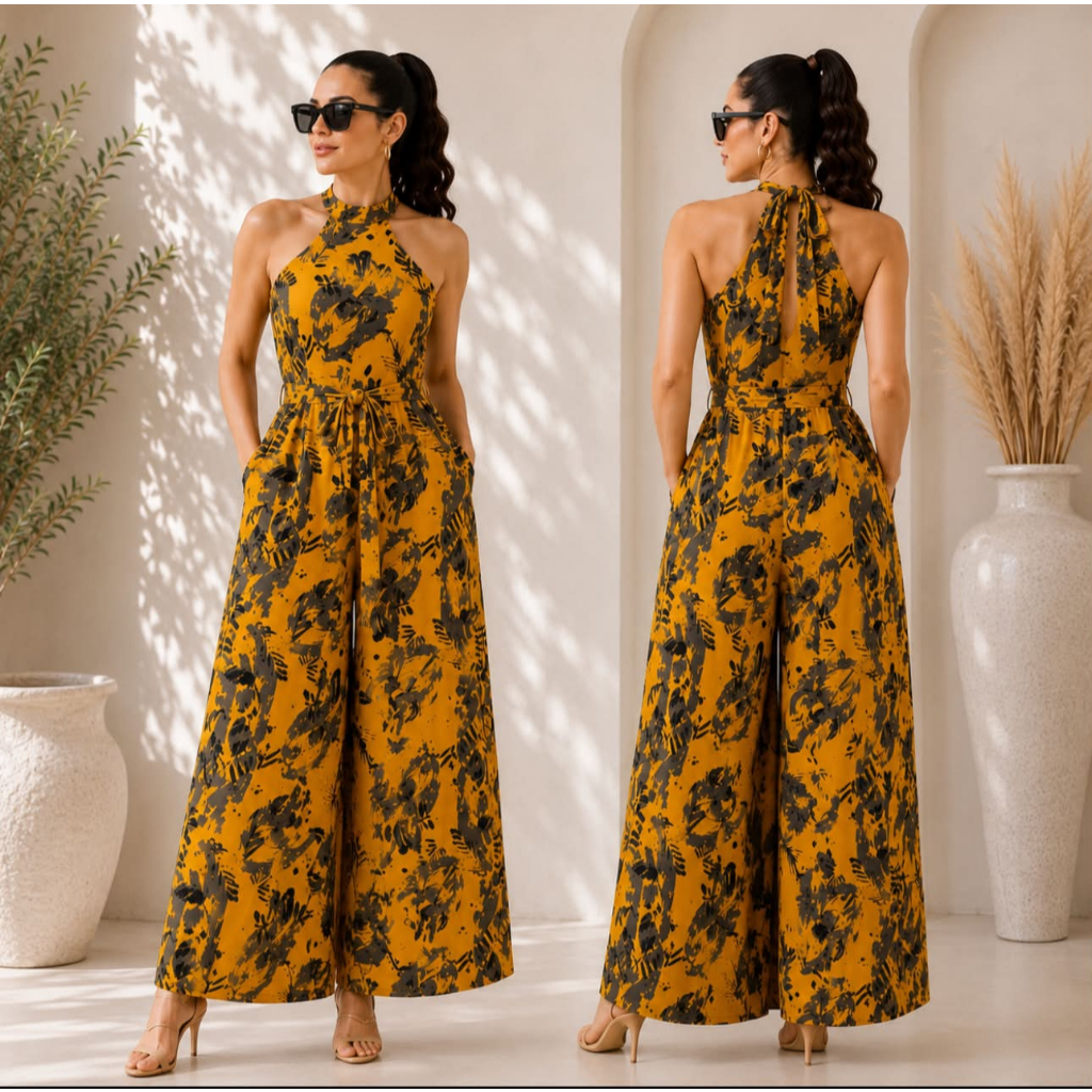 Jixi Clothing Yeng Halter Jumpsuit for Women