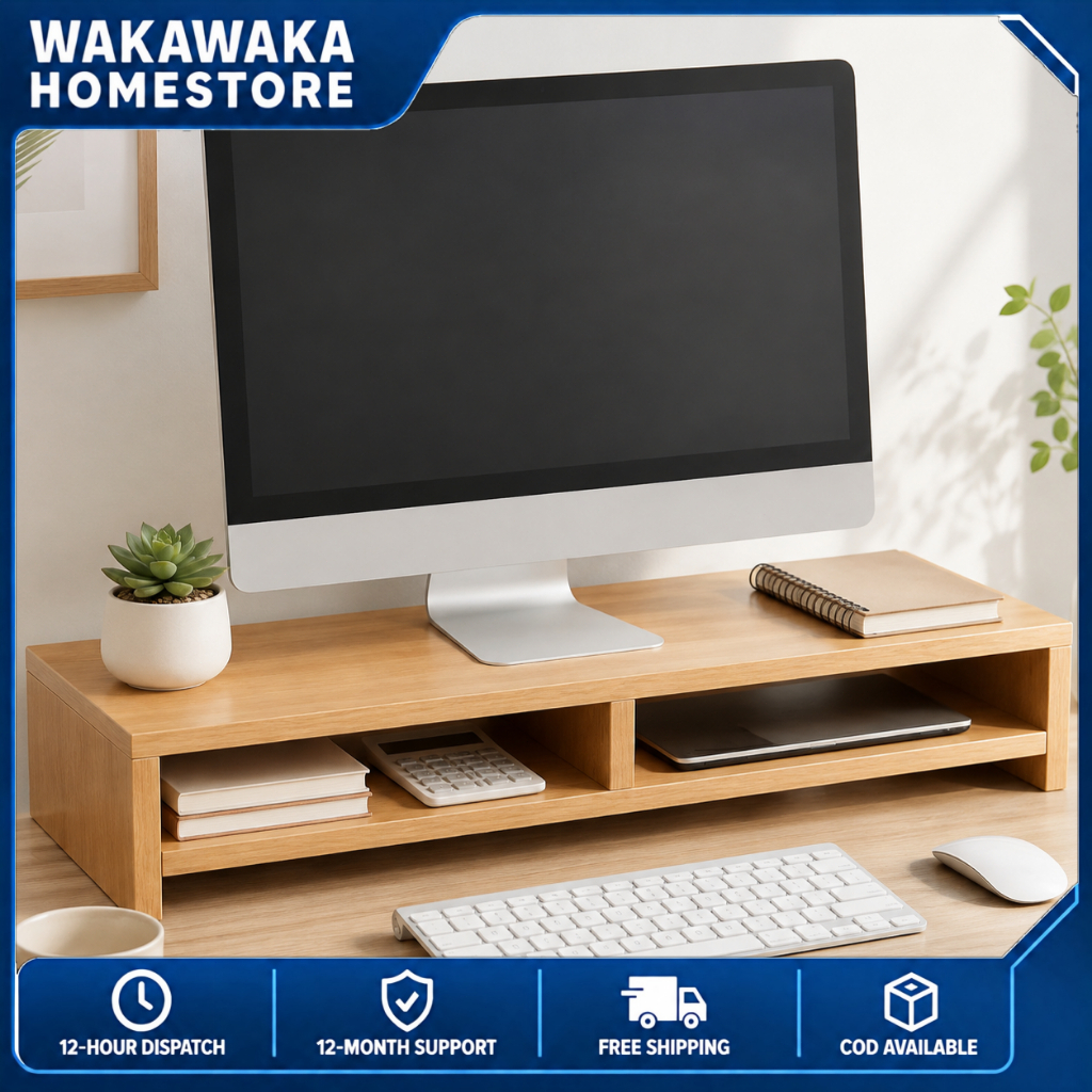Desktop Adjustable Bookshelf Computer Monitor Stand Desktop Base Keyboard Storage Rack IncreaseShelf