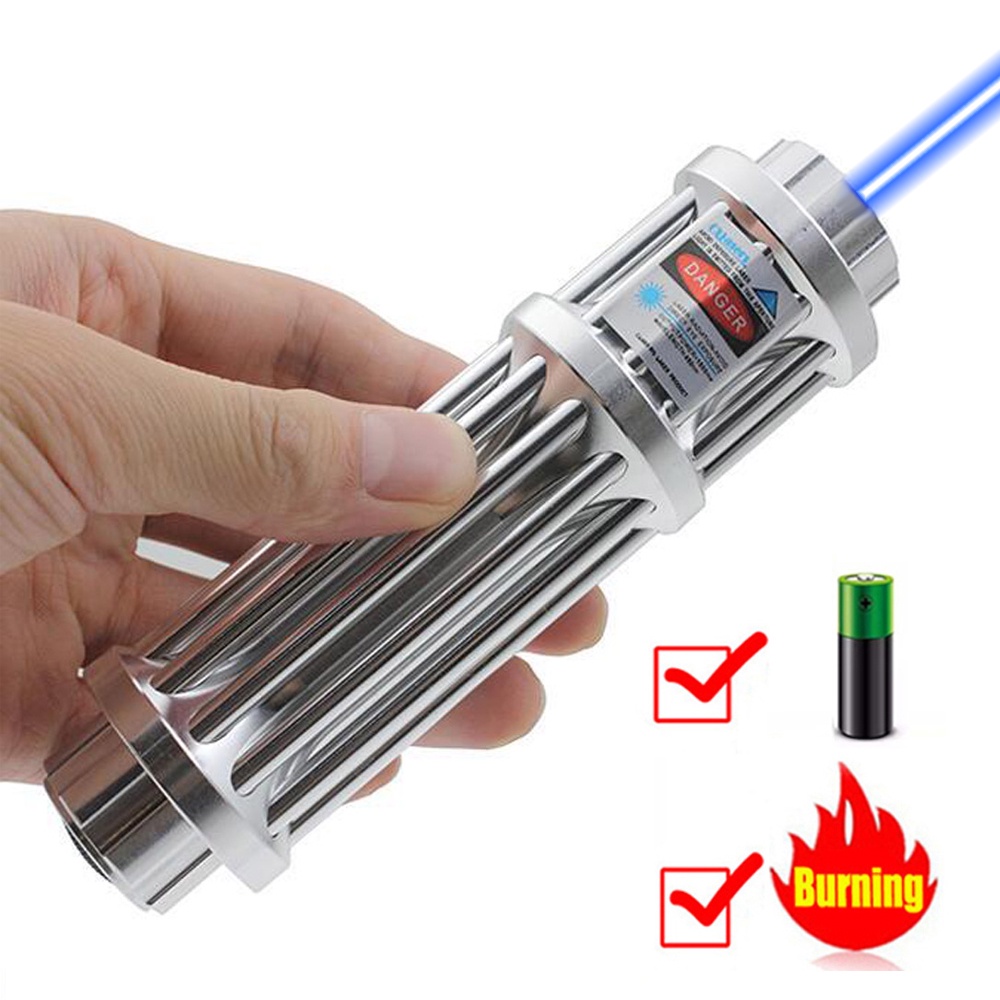 High Power Powerful Blue Laser Pointers Flashlight Burning Match/Burn Light Cigars/candle 450nm 1000m Focusable Laser Torch