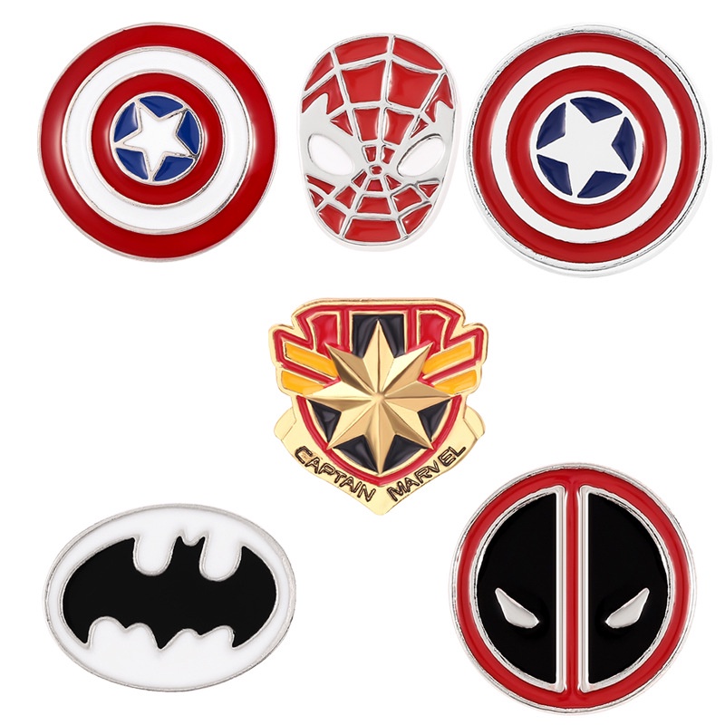 Role-Playing Anime Superhero Avengers Captain America Shield Brooch European American Film Television Merchandise Marvel Badge