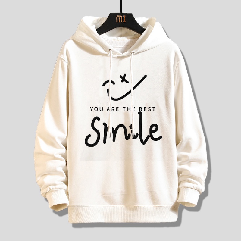 Unisex Hoodie for Men and Women, Smiley Face Pattern, Islandboutique Fashion Shop