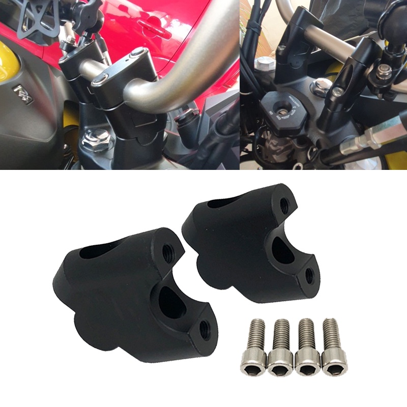 DL650 CNC HandleBar Raised Clamp Adapter Handle Bar Mount Rise Kit For ...