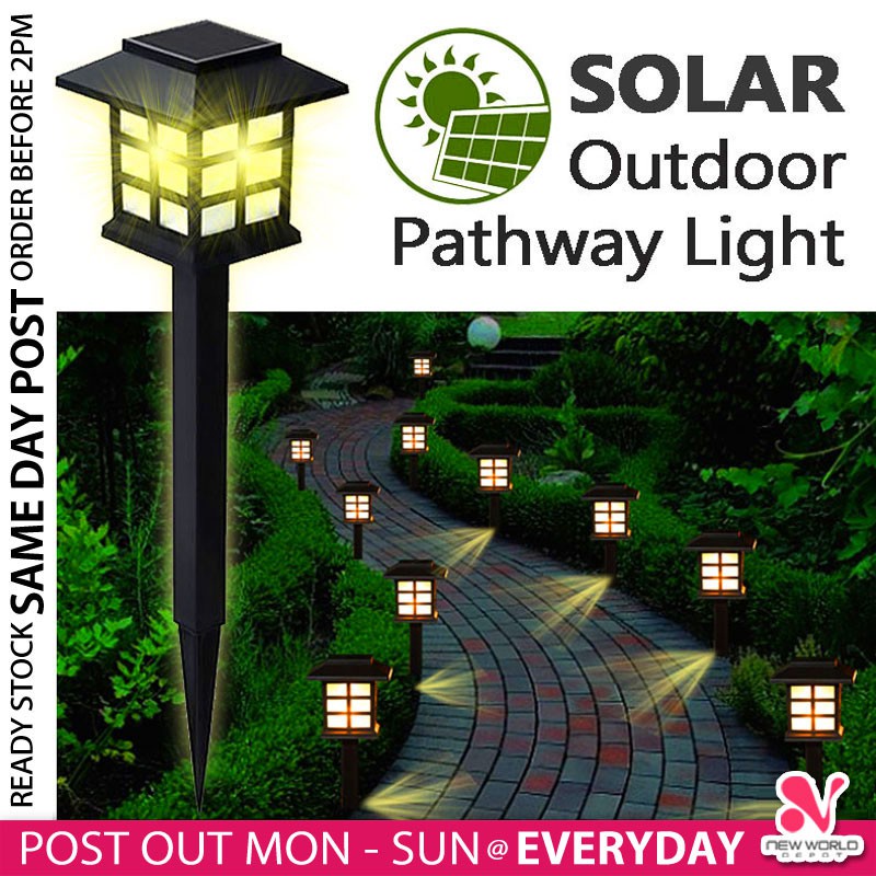 《 》 Outdoor Lantern Little House Solar LED Light Garden Yard Landscape Lawn Pathway Lamp Lampu Taman 太阳能