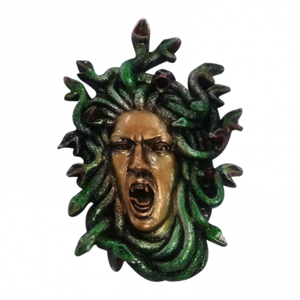 Medusa Head of Snakes Statue Gothic Wall Decor Resin Sculpture