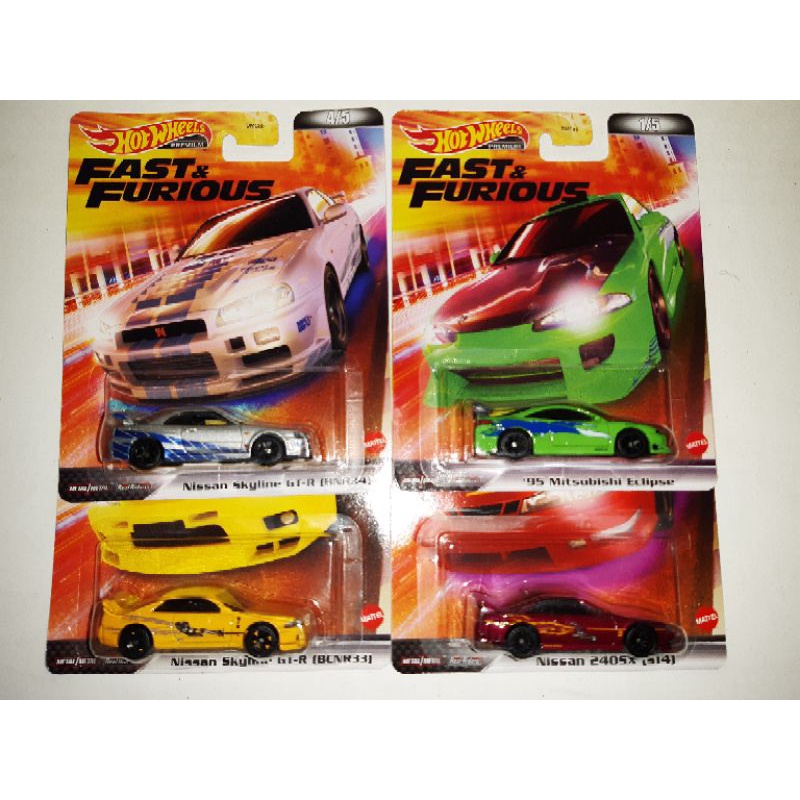 Hotwheels Fast n Furious 2022 Skylime R34/R33/240sx S14/esclipe ...