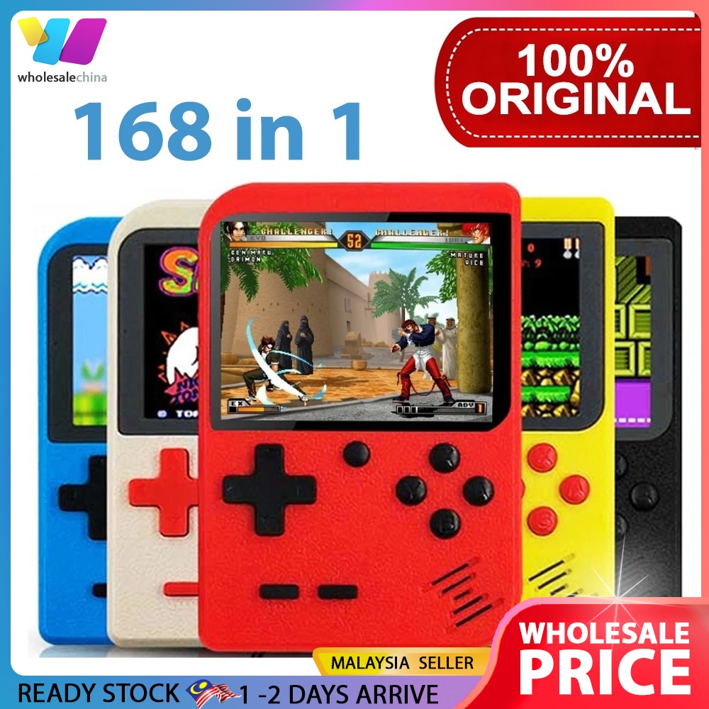 168 In 1 Mini Classic Gameboy Retro Handheld Console 8-Bit 2.8 Inch with Rechargeable Battery Super Mario Pacman