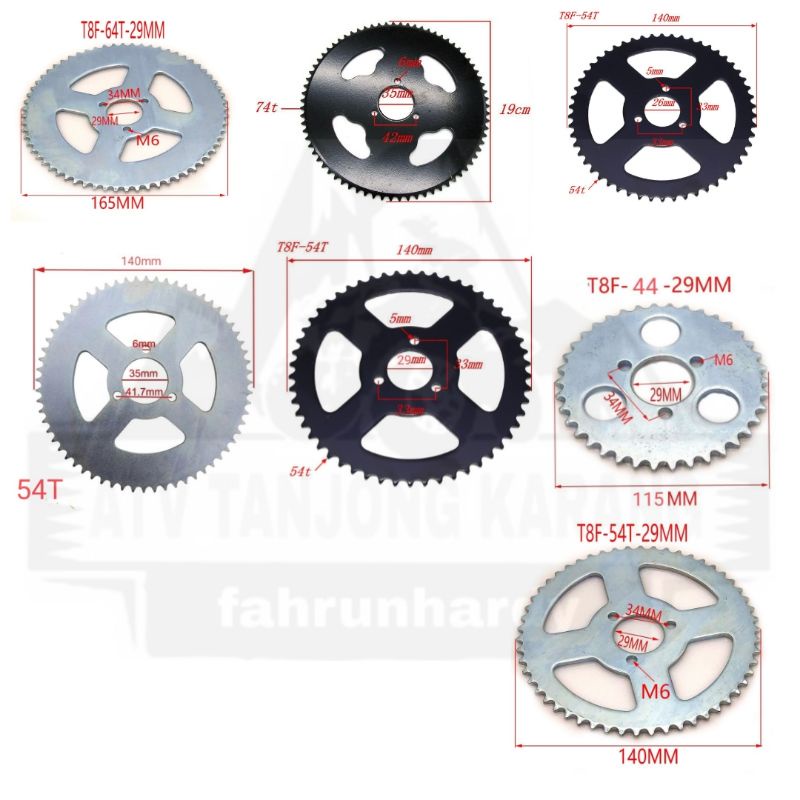 T8F Rear sprocket for pocket bike goped mini bike dirt bike 49cc 52cc 63cc Shopee Malaysia