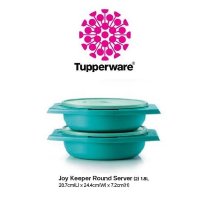 **2 Pcs** Tupperware Joy Keeper Round Server 1.8L / Bekas Tupperware
