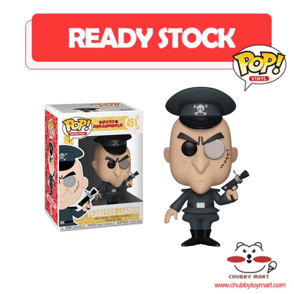 【Ready Stock】Funko Pop! Animation: Rocky and Bullwinkle - Fearless Leader #451 100% Genuine