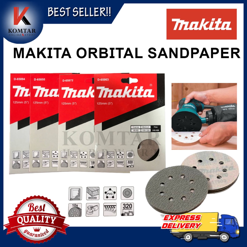MAKITA Abrasive Sand Paper Disc 5",velcro backing sandpaper disc, 8