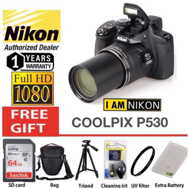 Nikon coolpix P530 super zoom lens full HD video 60fps original pro ...