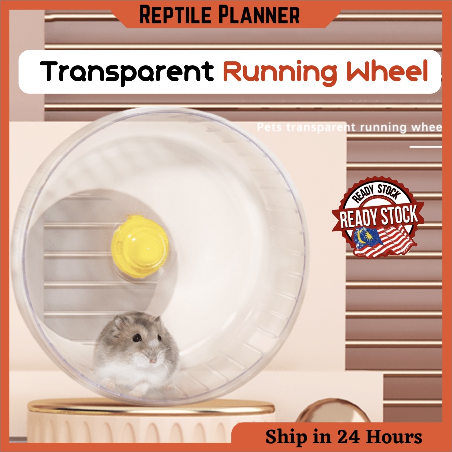 Transparent Hamster Running Wheel Flying Saucer Silent Running Exercise