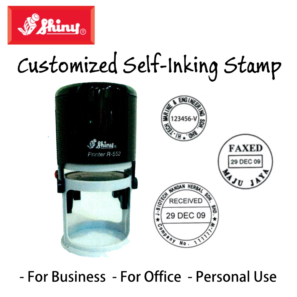 Round Self Inking Stamp Personalized