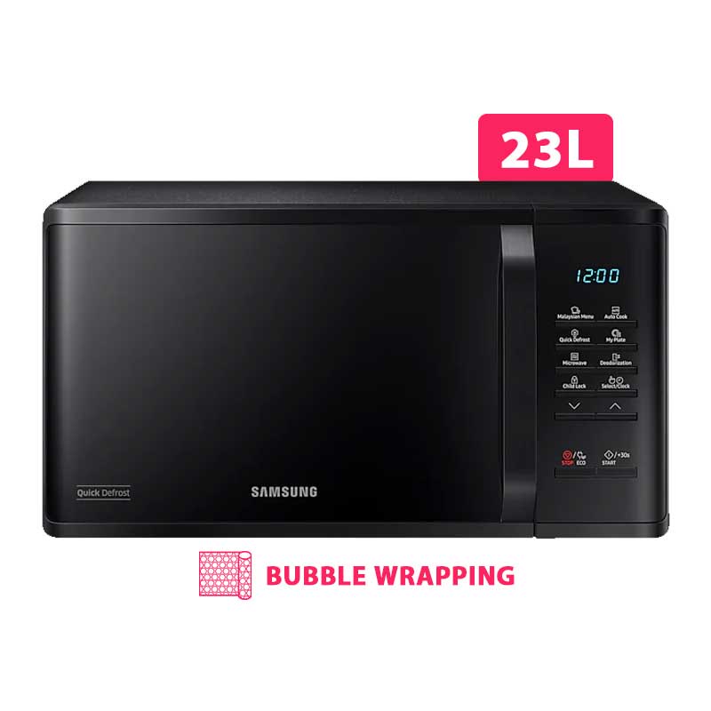 Samsung 23L Solo Microwave Oven 2 Years Official Warranty By Samsung Malaysia (MS23K3513AK/SM)