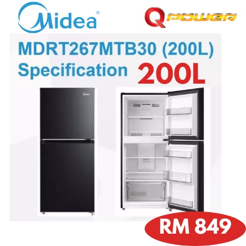 midea-fridge-mdrt267mtb30-2-door-refrigerator-gross-200l-3-star