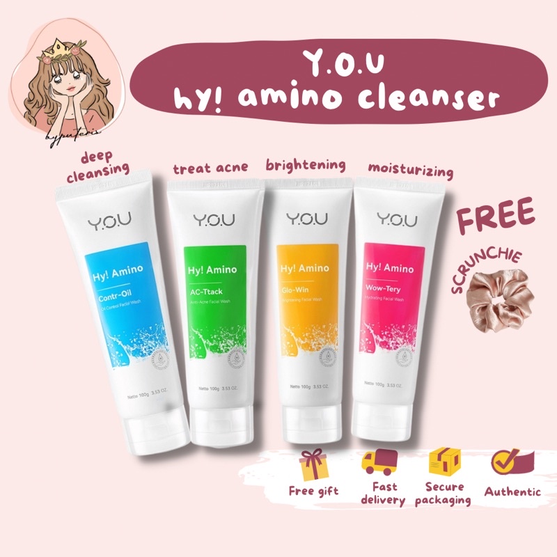 YOU Hy! Amino facial wash anti acne / hydrating / brightening / oil