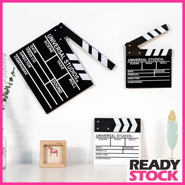 Ready Stock Director's Film Clapboard Action Scene Clapper Board Wooden Movie Film Clap