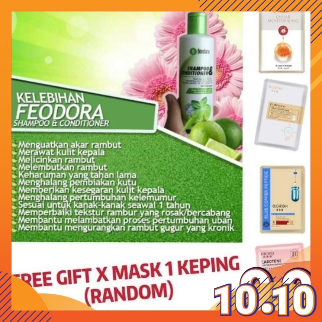 Feodora shampoo & conditioner 2 IN 1 100 original Hilangkan Kutu Dan