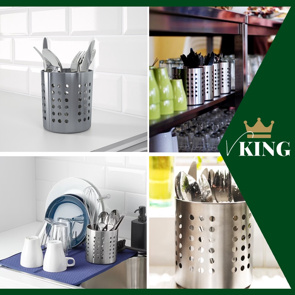 IKEA CUTLERY STAND ORDNING CUTLERY STAND STAINLESS STEEL 13.5CM BEKAS