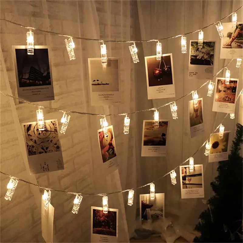 1.5M/3M 10 & 20 Clip LED String Lights Photo Clips LED String Fairy