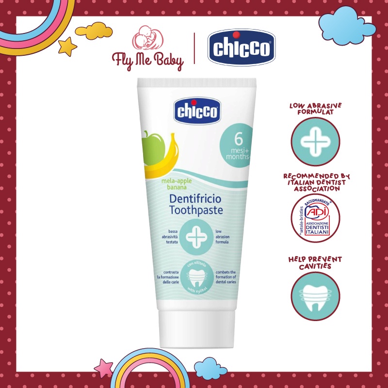 Fly Me Baby Chicco Toothpaste for 6m Apple Banana (50ml) Shopee Malaysia
