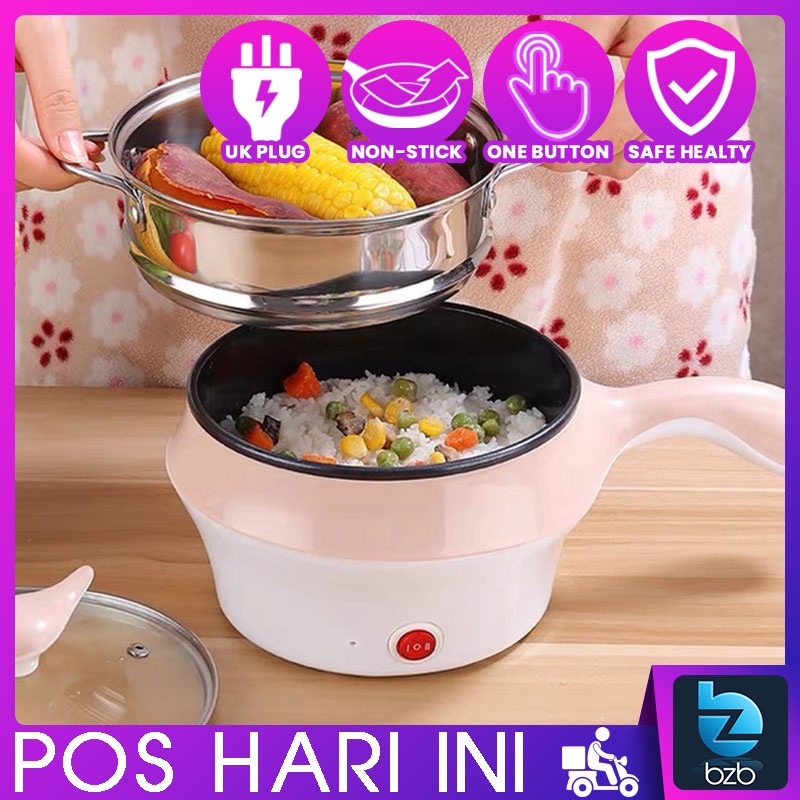 Electric Steamer Pot Cooker UK Plug Non Stick Coating Slow Fast Cooking Fry Stir Stew Periuk Pengukus Elektrik 电蒸锅