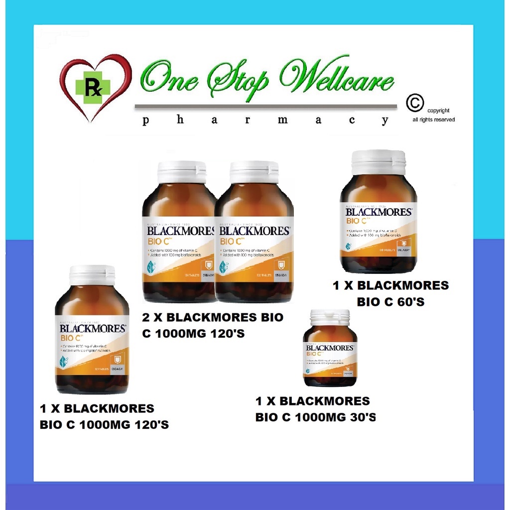 BLACKMORES BIO C (VITAMIN C + BIOFLAVONOIDS) 30'S / 60'S / 120'S /2X120