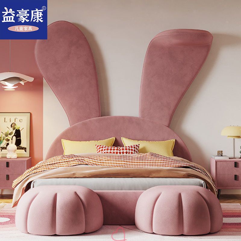 Italian minimalist leather bed 1.8 master bedroom double bed light luxury bed 1.5 meters small apartment Nordic moder