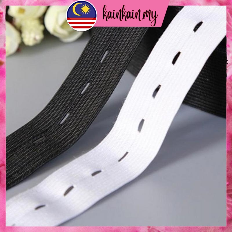 ? 1.5cm / 2.0cm / 2.5cm Black White Adjustable Elastic Band / Getah Seluar / Getah Boxer / Jahit Baju