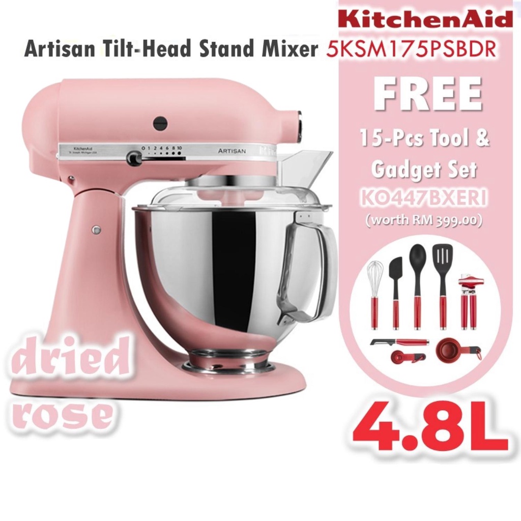 KITCHENAID 5Quart Artisan TiltHead Stand Mixer 5KSM175PSBDR Dried Rose 4.8L 300W Shopee