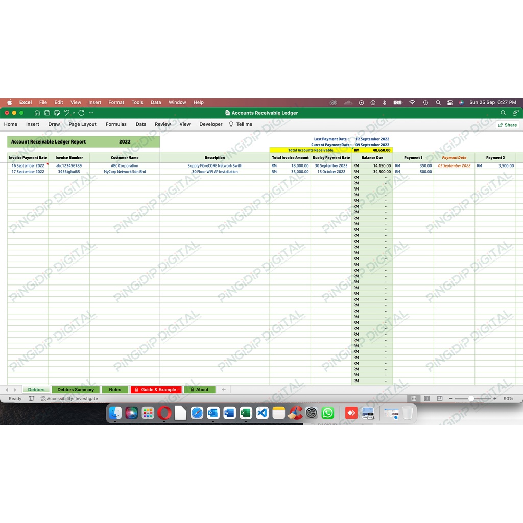 Accounts Receivable Ledger Shopee Malaysia
