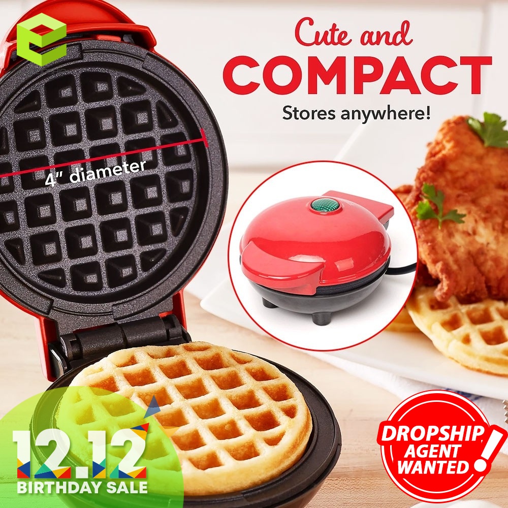 Mini Waffle Electric Maker Breakfast Bubble Egg Pancakes Sandwich Non Stick Surface LED Light EU Plug Kitchen Household