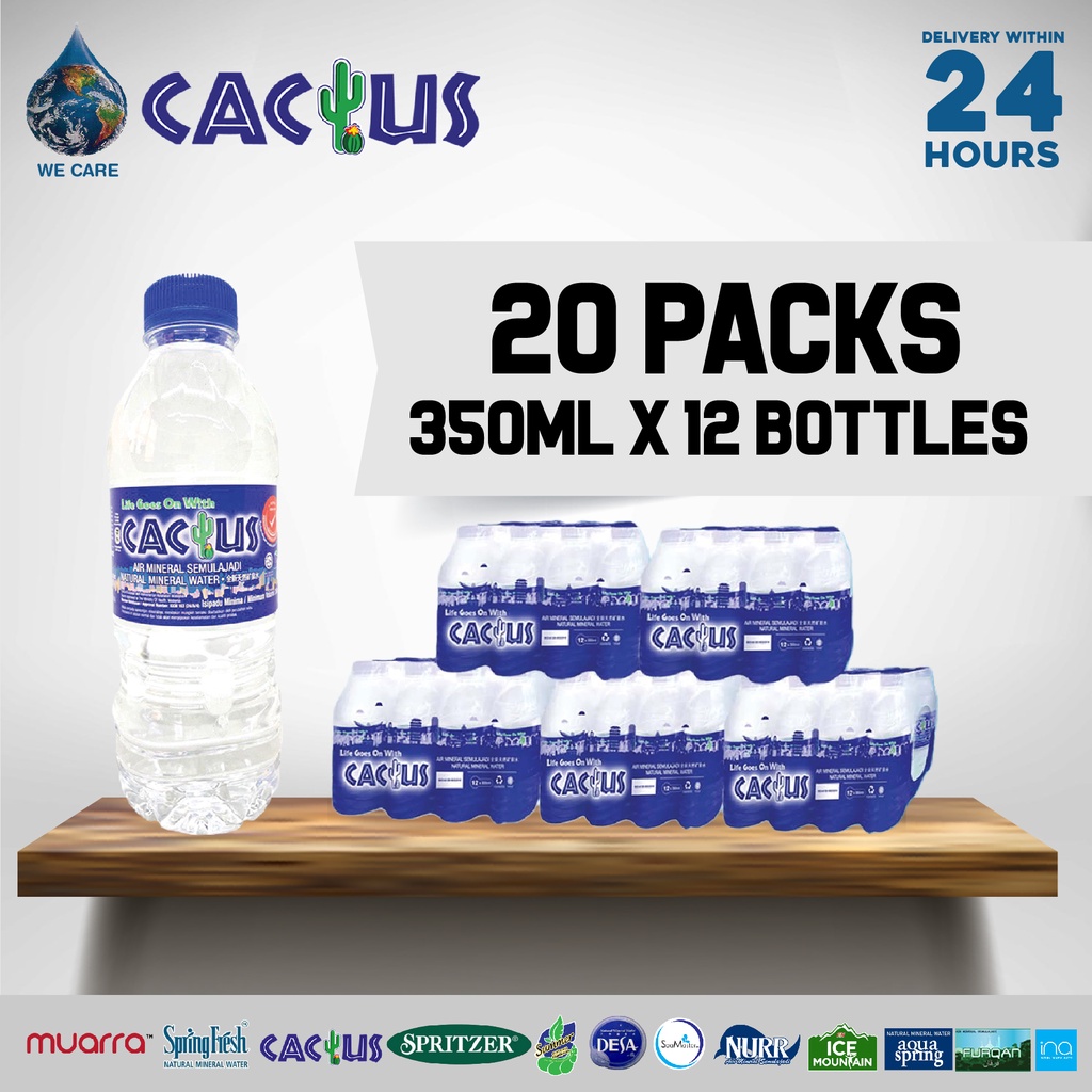 CACTUS Mineral Water (350ml x 12 Bottles x 20 Packs) | Shopee Malaysia